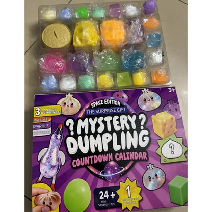 2026 New Squishy Bun Advent Calendar 24 Day Mystery Bun Countdown Box Slow Rising Dumpling Fidget Toy Set for Stress Relief Gift