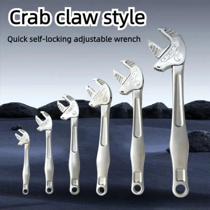 Heavy Duty Industrial Self Adjusting Ratchet Crab Claw Pipe Wrench Wide Jaw for Automotive Plumbing Manufacturing Repair Tool
