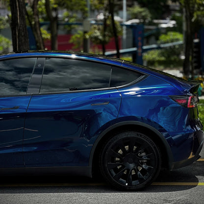 Premium PET Tanzanite Blue Metallic Vinyl Wrap Film for Cars Motorcycles Full or Partial Body UV-Resistant Removable Accessories