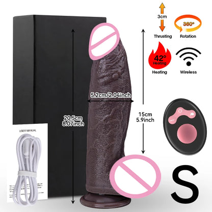 Remote Control Soft Penis Vibrator Realistic Dildo Sex Toy For Woman Telescopic Dick Toy Artificial G Spot Thrusting Sexy Toy
