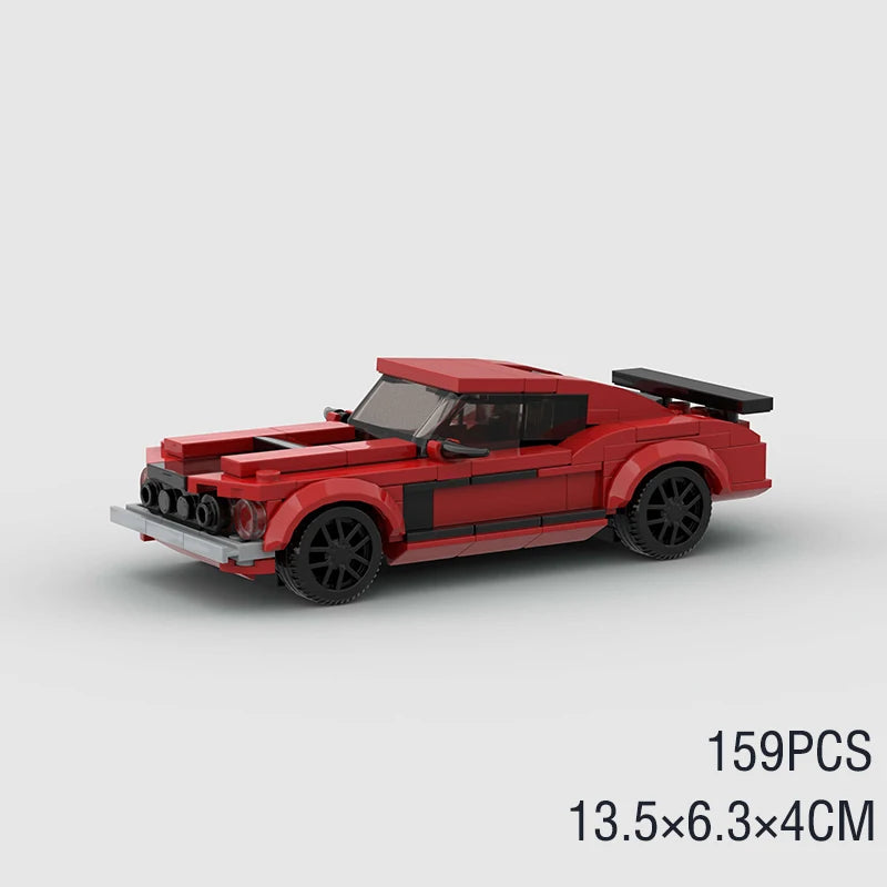 MOC Speed Sports Super Race Car Model Building Blocks Pickup Police Bricks City Racing Vehicle SUV Technical Rally Sport Toy