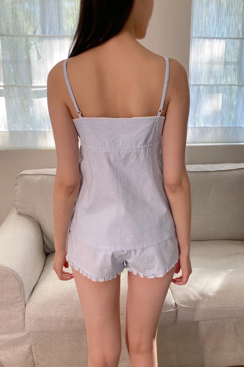 Brandy Melville Pure Cotton Three-Button Base Layer Vest Sweet Style V-Neck Sleeveless Tank Top for Women Spring Summer
