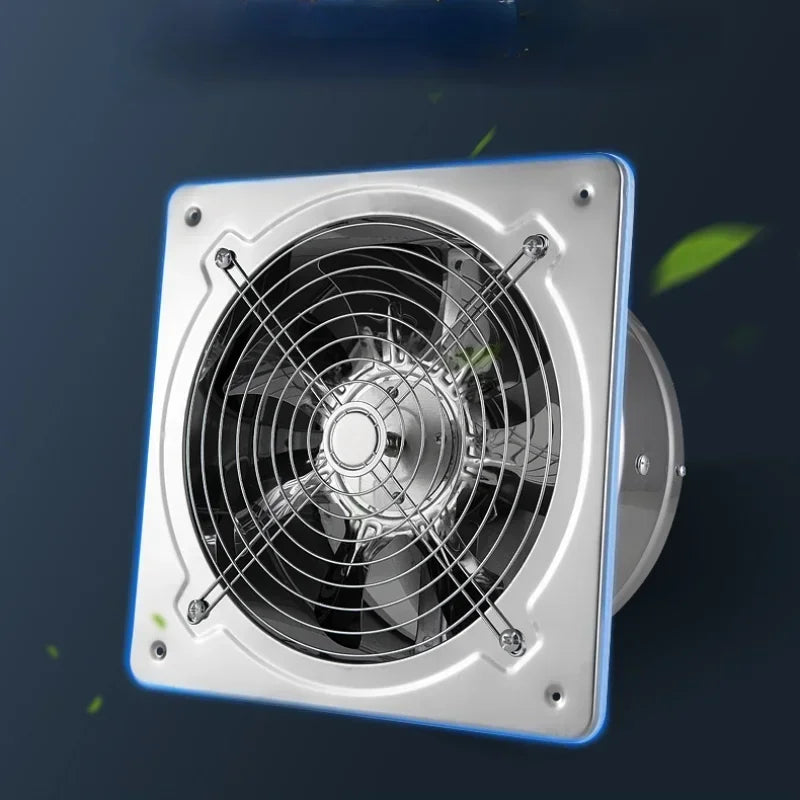 6''7''8'' Booster Fan Extractor Exhaust fan Ventilation Pipe Fan for Bathroom Toilet Kitchen Wall Window Stainless Steel Fan