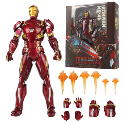 Iron Man MK85 MK50 MK20 MK5 MK7 Action Figure Model Collectible Toys birthday Gift for Children