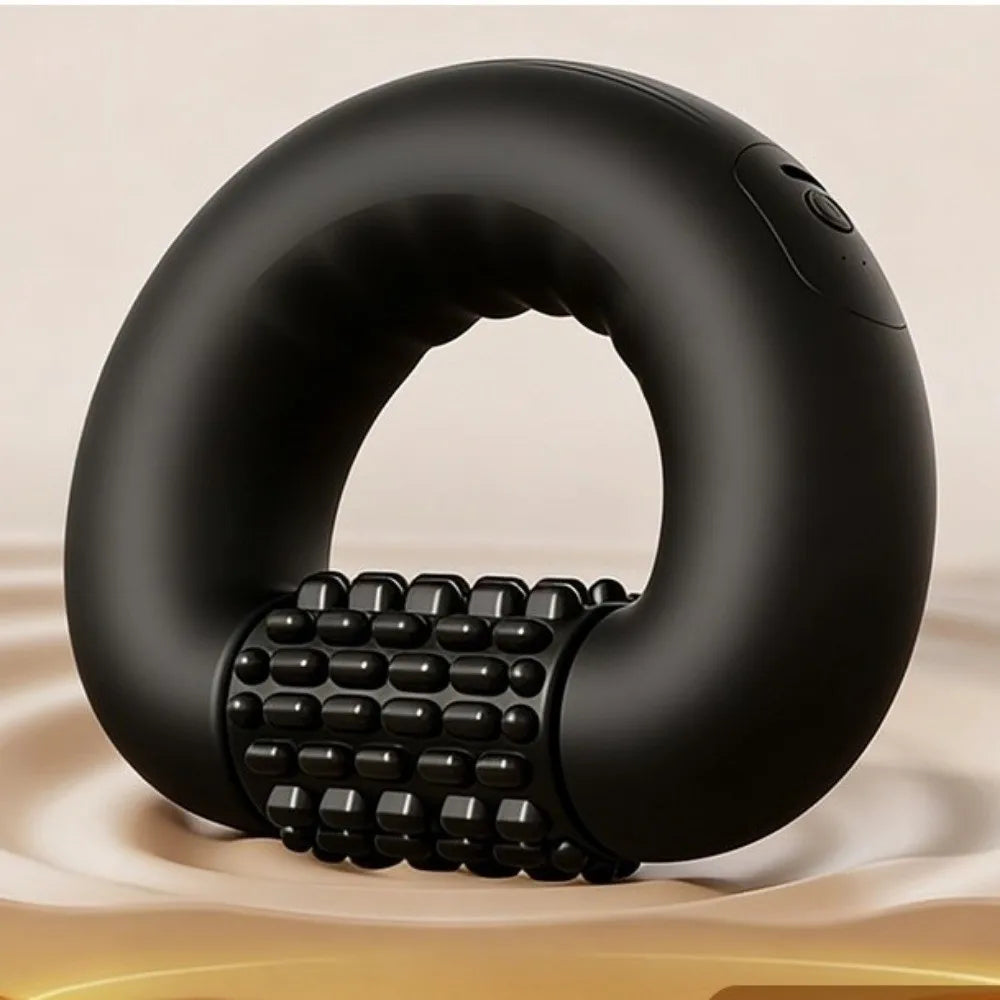 Rechargeable Cordless Massage Roller Deep Tissue Percussion Electric Muscle Massager Handheld 3-Speed Spin