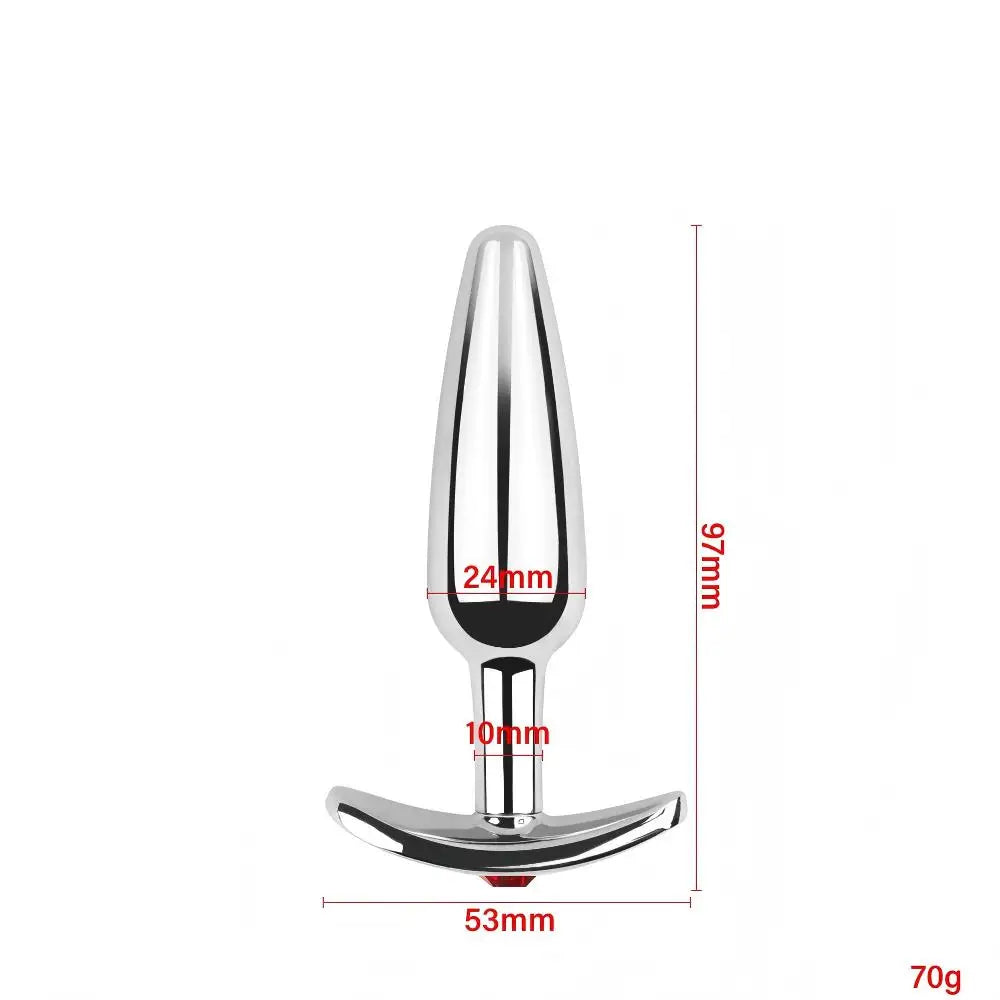 Lake Blue Gem Silver Metal Anal Plug Set by Dream Vibe Anal Trainer Kit Prostate Sex Toy Unisex Couple Backdoor Intimate Gift