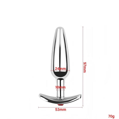 Lake Blue Gem Silver Metal Anal Plug Set by Dream Vibe Anal Trainer Kit Prostate Sex Toy Unisex Couple Backdoor Intimate Gift