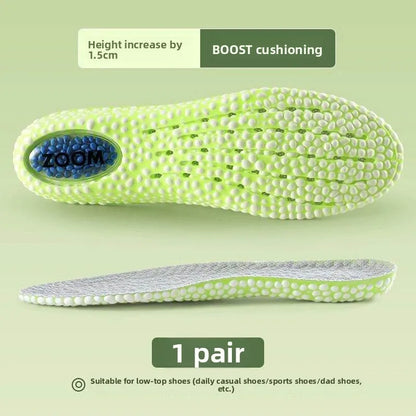 Elevated Insole Shoe Insert Hard Bottom Unisex Invisible 2cm Heightening Pad Comfortable All-Season Footwear Accessory