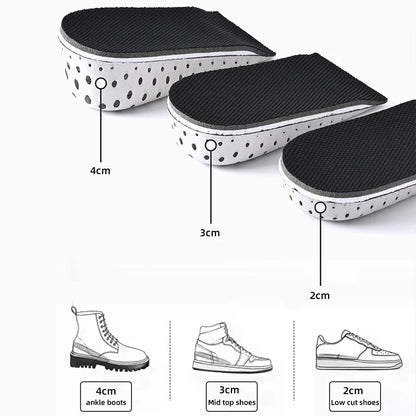 1/4/8Pairs Height Increase Insole Do Not Collapse Half Pad Breathable Memory Foam Heel Lifting Inserts Shoe Lifts Shoe Pads