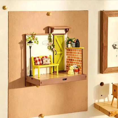DIY Wooden Hut Model Fridge Magnet Pastoral Style 3D Stereo Wall Decor Hand Assembled Block Assembly Home Decor For Craft Lovers