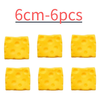 Yellow Cheese Squeeze Toy, Soft Rebound Sensory Toy, Stress Relief & Focus Helper, Cute Food-Themed Desk Decor Gift