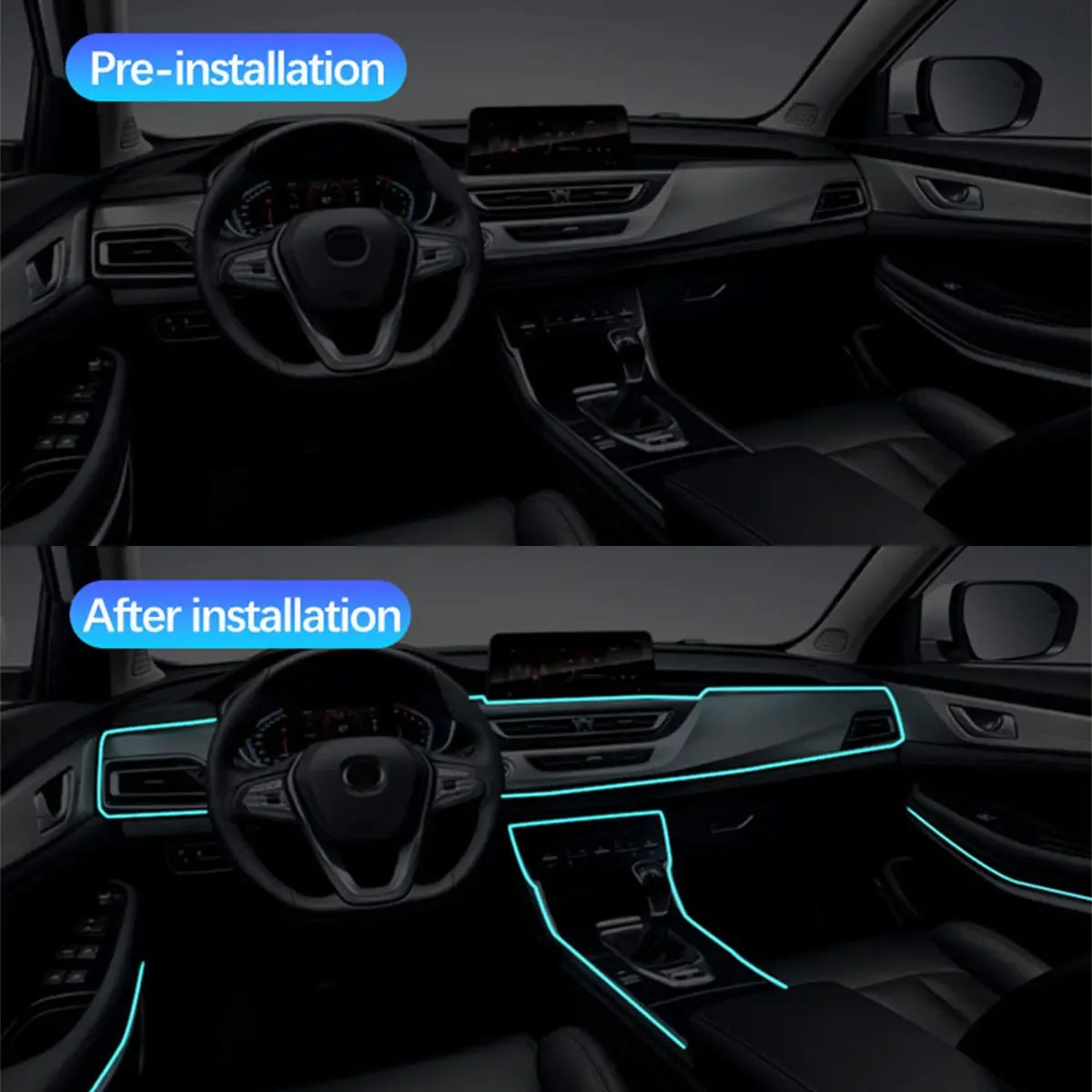 1M 3M 5M Car Fiber Optic led strip Atmosphere light for flexible AUTO interior Lamp Party decoration lights Neon strips 5V USB