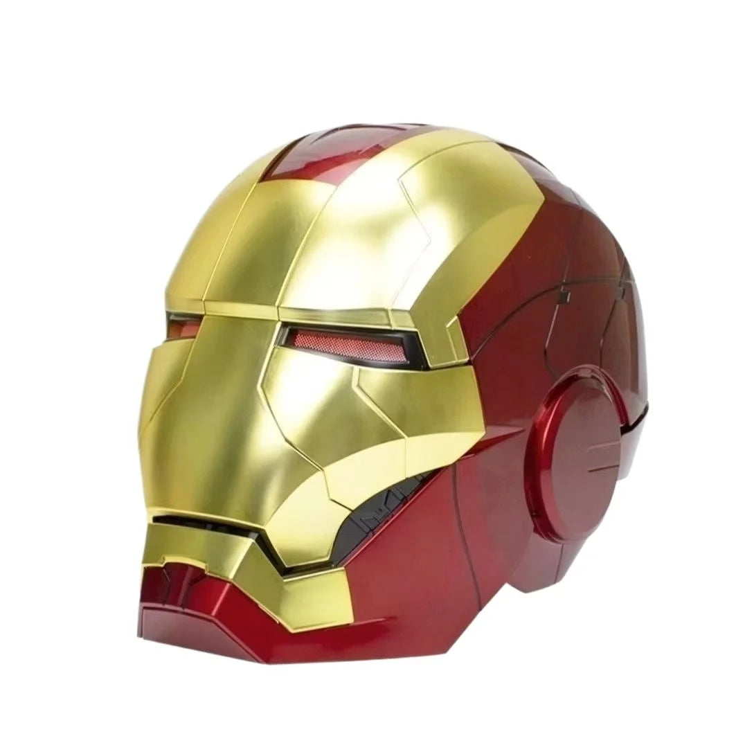【IN STOCK】Iron Man 1/1 Cosplay Helmet MK5 Gold/Black/Silvery Electric Voice Control Helmet Led Eyes Metal Mask Model Toys Gift