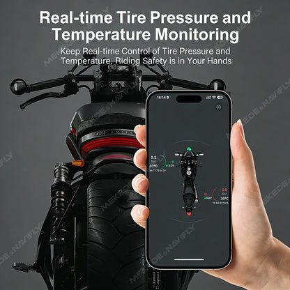 For Apple IOS Android System Mobile Phone APP display Car TPMS BT 5.4 Tire Pressure Sensor Monitoring Motorcycl tricycle Truck