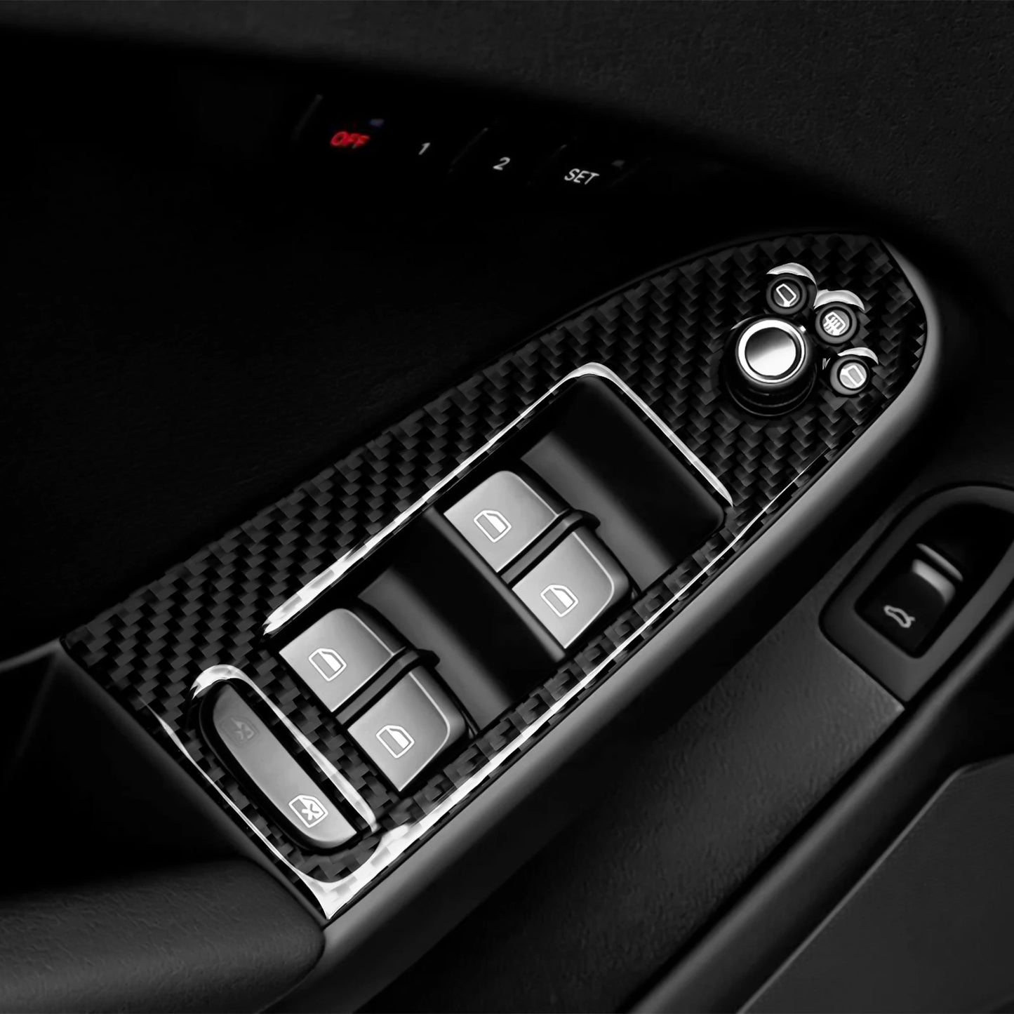 Car Center Console Gear Shift Panel Set, For Audi A4 S4 RS4 A5 S5 RS5 (2007-2016) Carbon Fiber Interior Sticker Trim Accessories