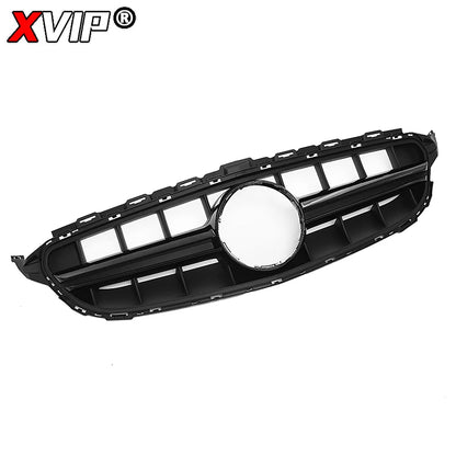XVIP GTR Style Front Racing Grille For Mercedes Benz C-Class W205 2015-2018 C180 C200 C300 Chrome Diamonds Style Bumper Grilles