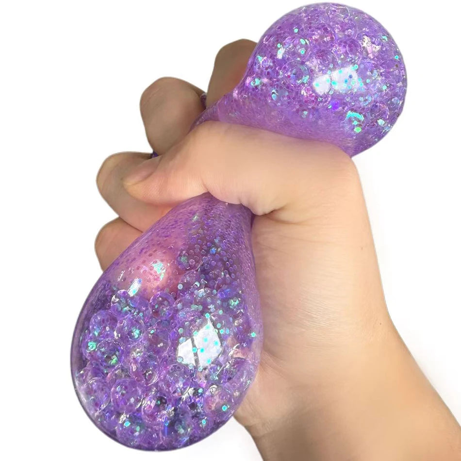 5.5cm Hot Glitter Dumpling Squishy with Box Dumplings Sensory Squeeze Toy for Stress Relief Fans Birthday Day Gifts