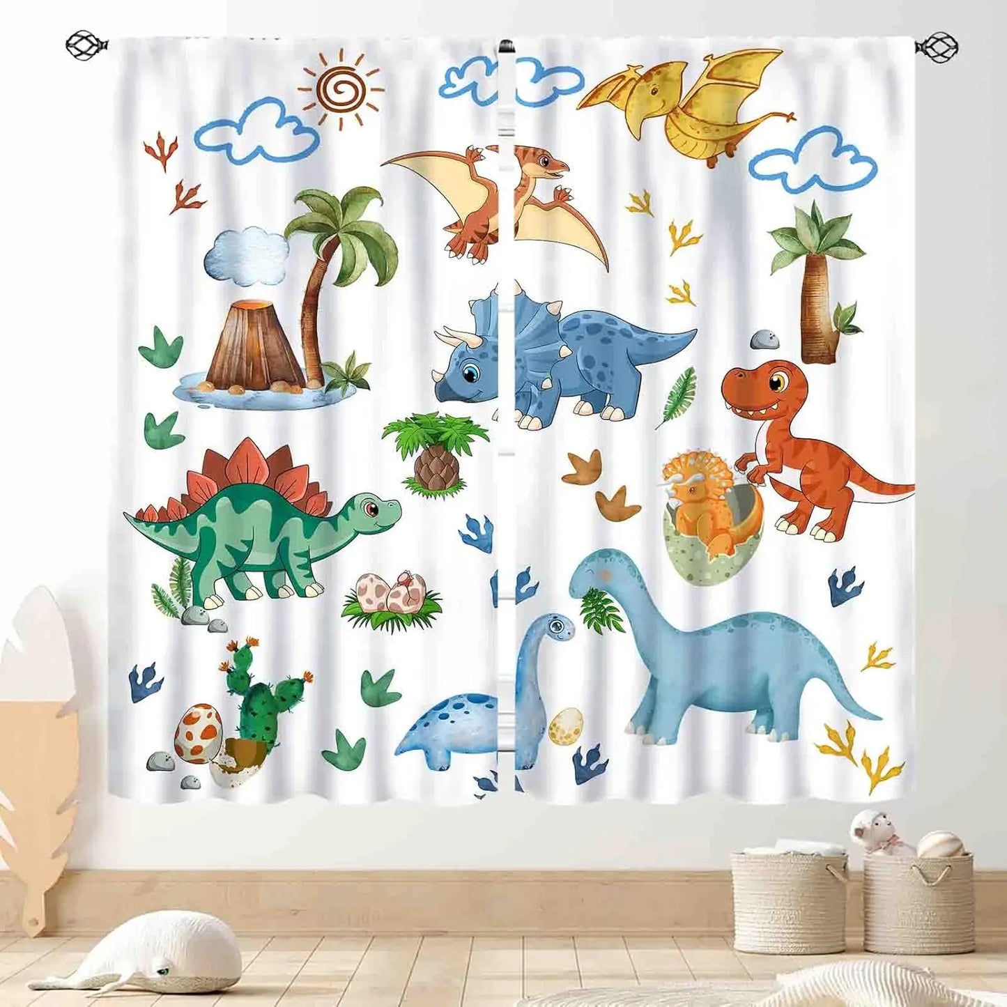 ABC Alphabet Classroom Curtains,Kids Cartoon Animal Educational Learning Cute Colorful Back to School Decorations Window Drapery