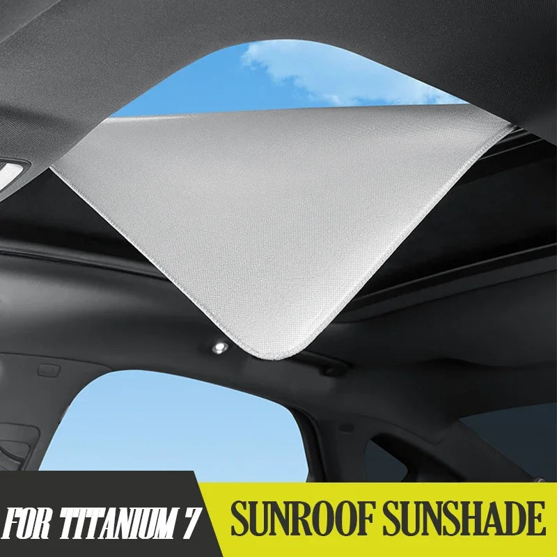 Electrostatic Adsorption Sunroof Sunshade for BYD Leopard 7 Titanium 7 Roof Heat Shield UV Protection Interior Accessory