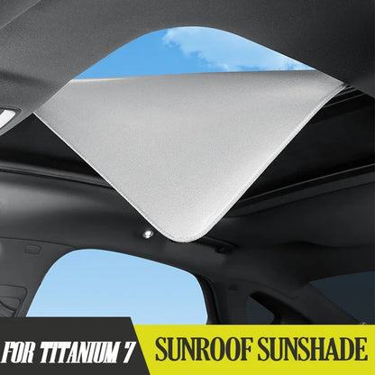 Electrostatic Adsorption Sunroof Sunshade for BYD Leopard 7 Titanium 7 Roof Heat Shield UV Protection Interior Accessory