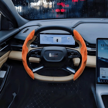 2026 Winter New Car Steering Wheel Cover Gearshift Handbrake Cover Protector Decoration Warm Super Thick Plush Auto Accessories