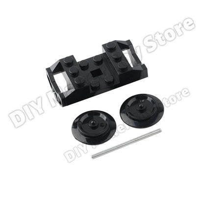 MOC Train Motor Wheel Kit Building Blocks Technology Parts Pack Power Functions Train Expansion Bricks Accessories Toys for Kids