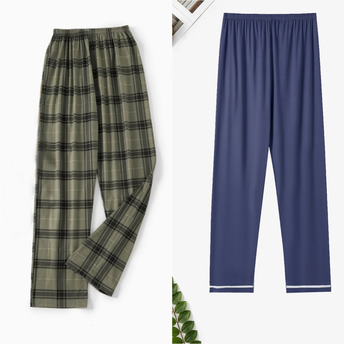 Spring, Autumn and Winter Men's Single-Piece Pajama Pants, Thickeneded Pants, Plus Fat, Large Size, Casual, Can Be Worn Outside, Fashionable Home Pants