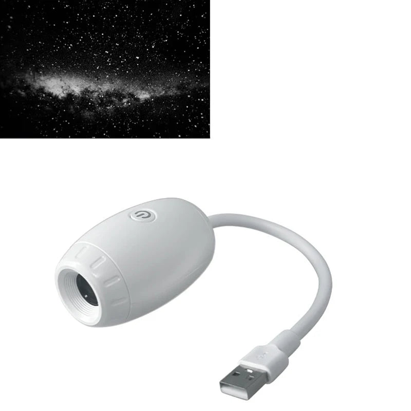 Car Interior Light Roof Star Light USB LED Starry Atmosphere Projector Decoration Night Party Decor Romantic Saturn Galaxy Light