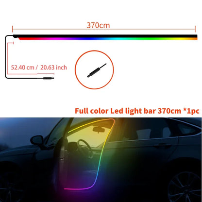 4in1 Symphony Automotive Door Frame color-changing RGB LED Interior Ambience light USB APP Remote Control Easy to Install