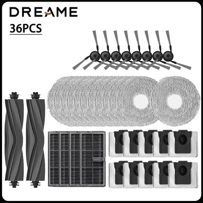 Dreame L40 Ultra / X40 Ultra Complete Vacuum Cleaner Accessories Main Side Brush HEPA Filter Mop Cloths Dust Bag