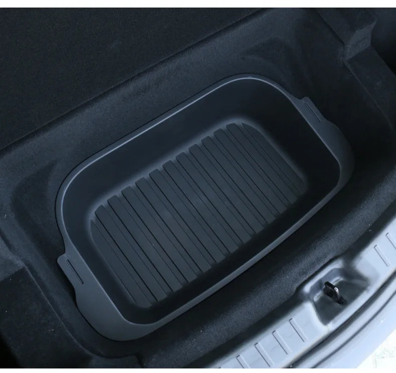 For Tesla Model Y Juniper 2021-2025 Launch Front&Rear Trunk Storage Box Double-Deck Luggage Frunk Organizer Box Dustproof Cargo