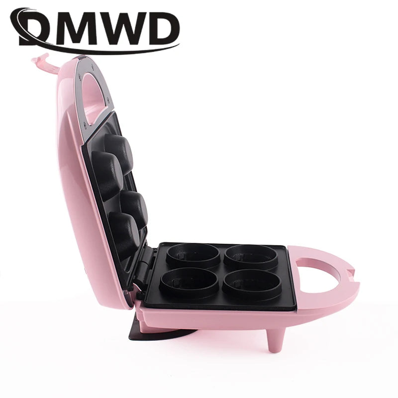 DMWD Eggs Tart Roaster Pancake Frying Pan Waffle Bowl Breakfast Machine Sandwich Hamburger Grill Patty Maker Cupcake Muffin Oven