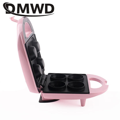 DMWD Eggs Tart Roaster Pancake Frying Pan Waffle Bowl Breakfast Machine Sandwich Hamburger Grill Patty Maker Cupcake Muffin Oven