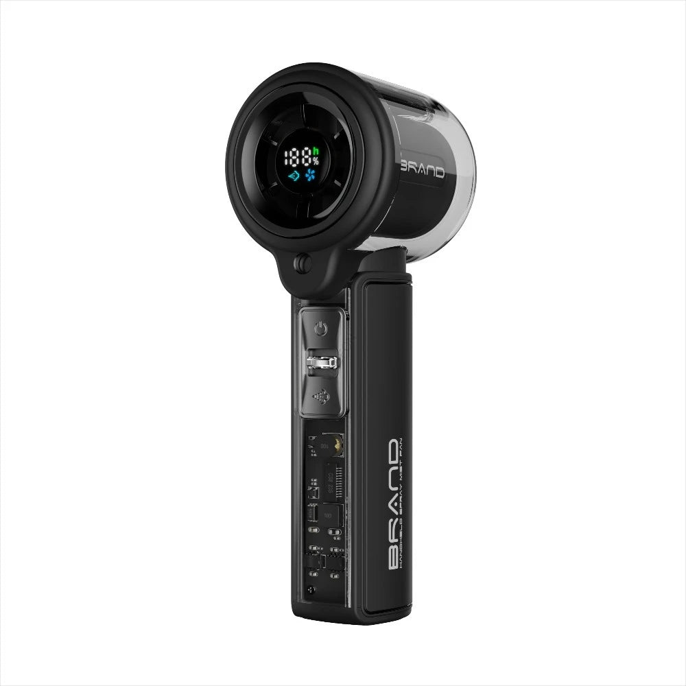 Handheld Electric Fan Cool Water Replenishing Spray Fan LED Display for Outdoor Office Protable Rechargeable Outdoor Small Fan