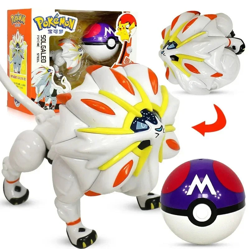Pokemon Pokeball Figure Pikachu Dragonite Lapras Psyduck Mewtwo Gyarados Solgaleo Lunala Eevee Poke Ball Toy Kids Birthday Gift