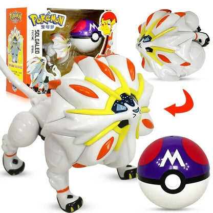 Pokemon Pokeball Figure Pikachu Dragonite Lapras Psyduck Mewtwo Gyarados Solgaleo Lunala Eevee Poke Ball Toy Kids Birthday Gift