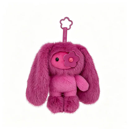 18/30cm Juju Rabbit Keychain Flower Eye Juju Rabbits Keyring Long Ears Bunny Keyring Cute Rabbit Pendant Halloween Birthday Gift