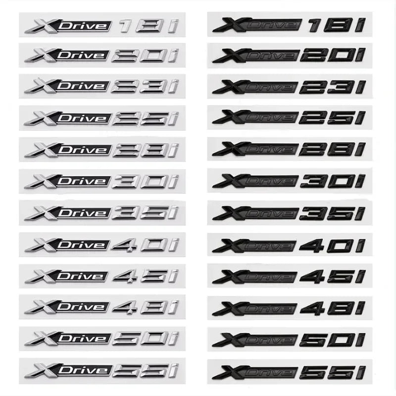 3D ABS Car Fender Rear Trunk Decal XDrive 18i 20i 23i 25i 28i 30i 35i 40i 45i 48i 50i 55i Emblem Badge For BMW X3 X5 X6 Sticker