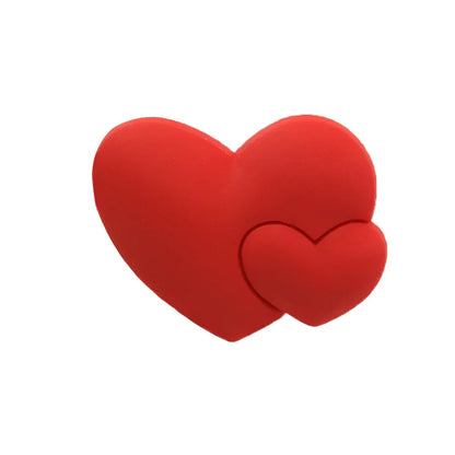1/25PCS Red Romance & Glam Theme Shoe Charms Set DIY Decorative Pins Lips Heart Lipstick Clogs Accessories for Women Men Gifts