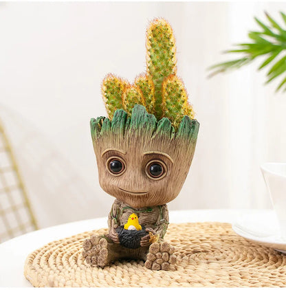 Home Decoration Groot Planter Flower Pots For Indoor Flowers Pot Tree Man Ornaments Anime Figure Statue Art Crafts Kid Men Gifts