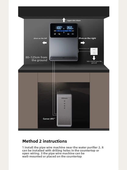 220V Wall Mounting Water Dispenser Household Appliances Instant Hot Cold Water Purifier for Home LED Touch Screen