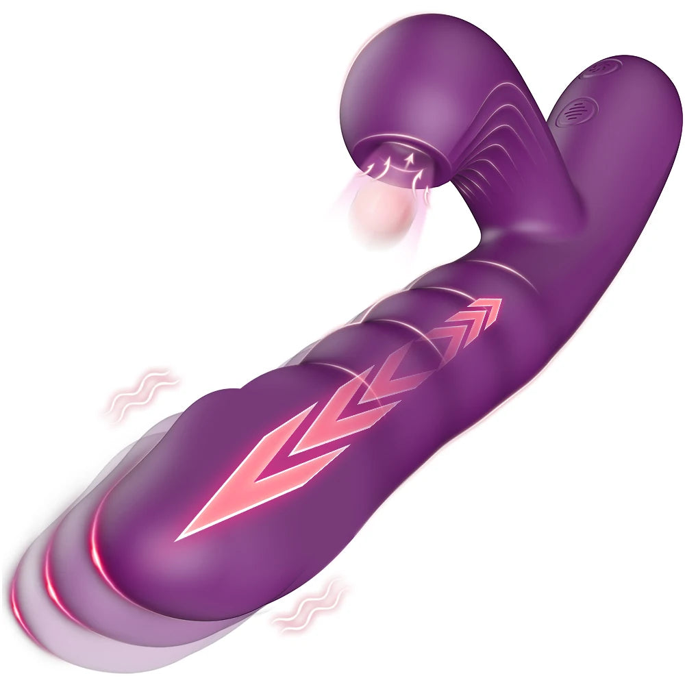 Clit Sucker Vibrator for Women Thrusting Vagina G-Spot Vibrator Sucking Clitoris Stimulator Female Masturbator Sex Toy for Women
