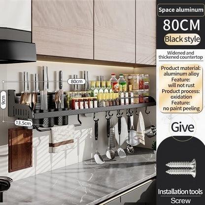 Kitchen Spice Storage Knives Holder Knife Stand Spice Rack Organizer Knives Holder Spoon and Chopsticks Rest Hanging Organizers