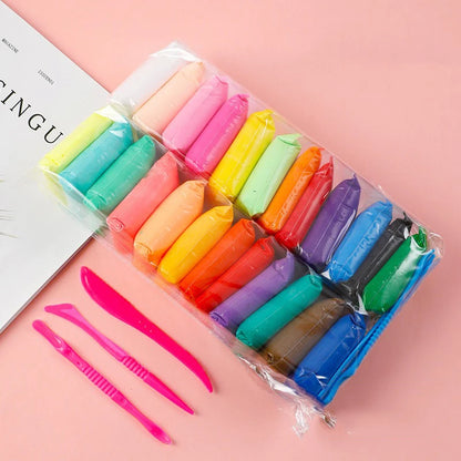 36 Colors Air Dry Clay Ultra Light Magic Modeling Clay with Tools Plasticine DIY Play Dough Sets Toys for Kids Birthday Gift