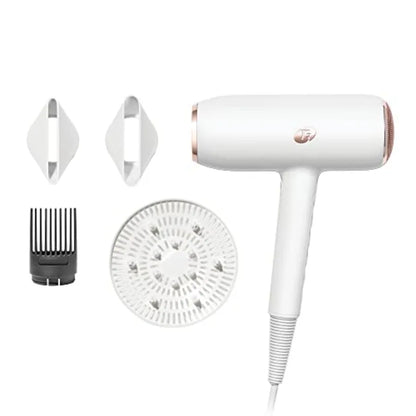 Professional ionic hair dryer for salon use, lightweight plastic body in matte black, fast-drying with custom heat automation,