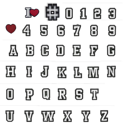 1-39PCS Letter Angle Number Good Quality Shoes Charms DIY PVC Shoe Bag Accessories For Wristband Pendant Decoration Party Gifts