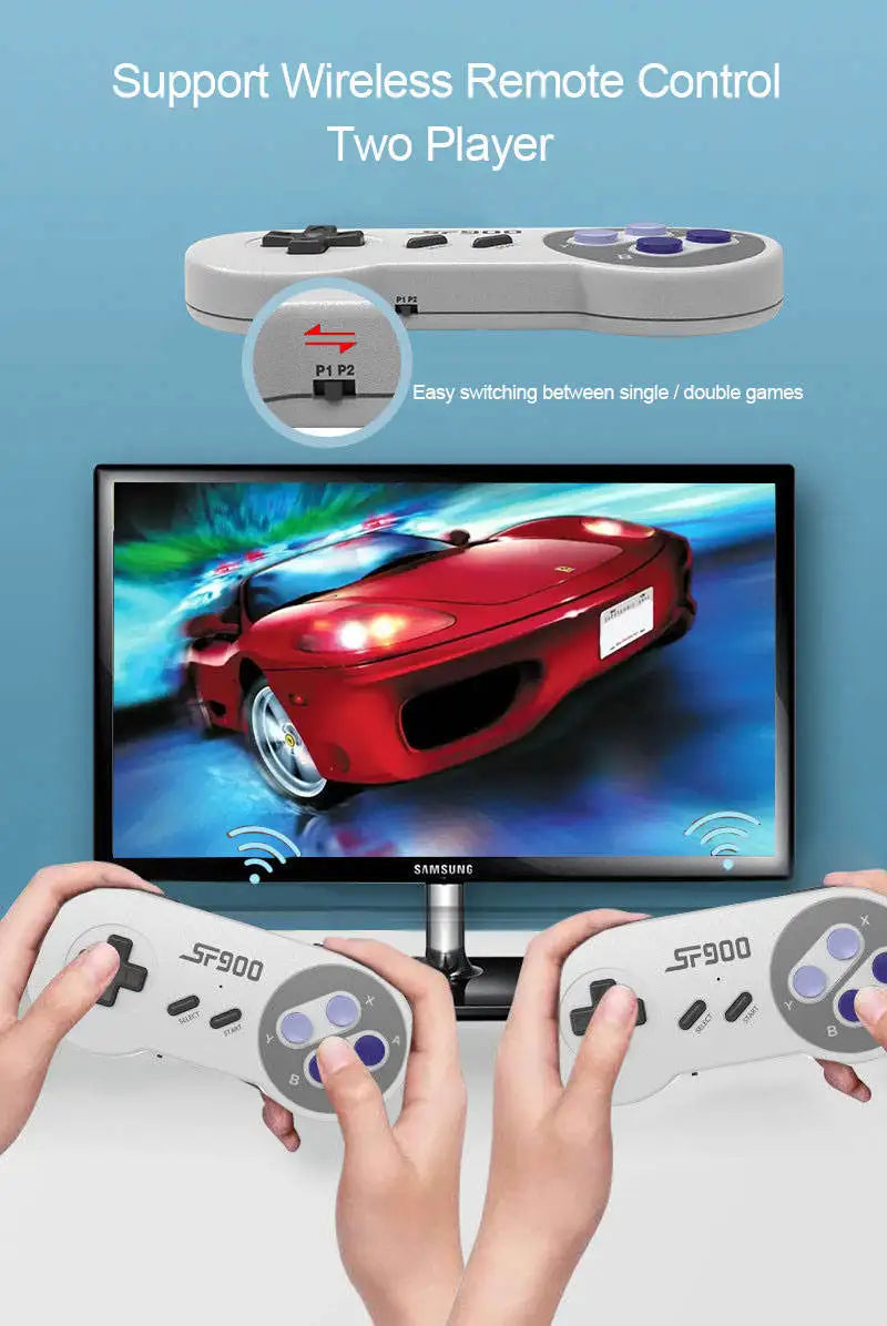 SF900 Retro Console With 5000 Built-In Games TV Game Controller Comes with Dual Wireless Gamepads Game Controller Classic Game