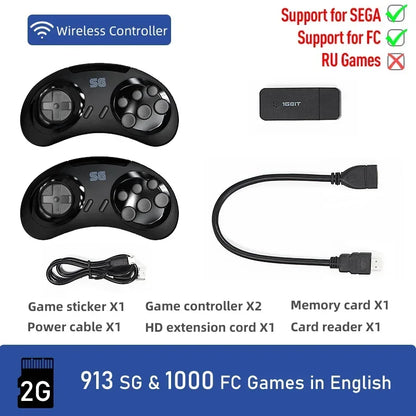 DATA FROG 16Bit Retro Game Stick HDMI-compatible Wireless Handheld Game Console Built-in 900+ Retro Classic Games For Home TV