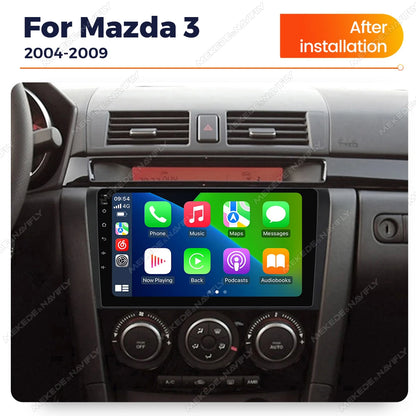 MEKEDE Android 14 IPS Screen Car Radio For Mazda 3 2004-2009 Wireless Carplay GPS Multimedia Player Audio Stereo DVD Head Unit