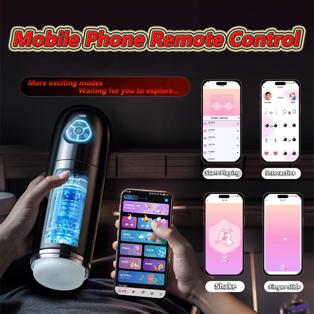 Automatic Male Masturbator Cup 10 Thrusting Rotating Modes Pocket Pussy Penis Blowjob Machine Sex Toy For Men Adult Supplies